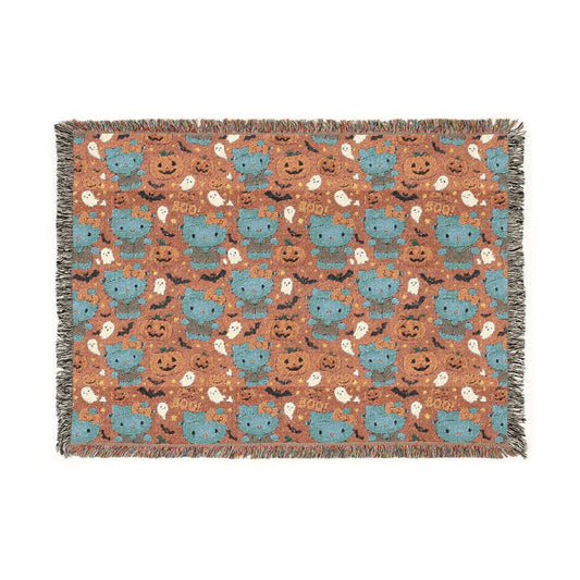 Woven Blanket - Pink Frankenstein Halloween Lovers Trending Design