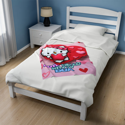 Personalized Plush Blanket - Hello Kitty Pink Dua