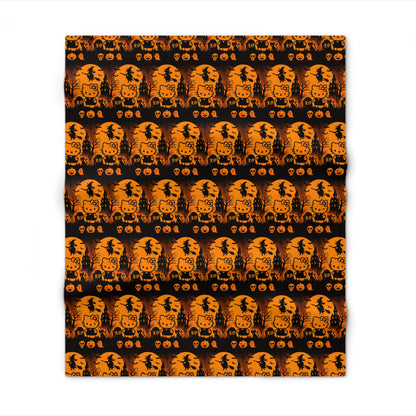 Halloween hello Kitty Throw Blanket