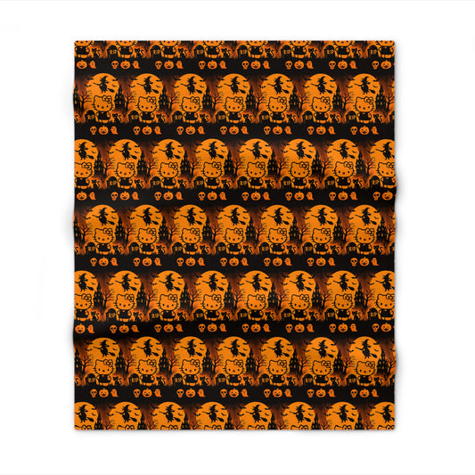Halloween hello Kitty Throw Blanket