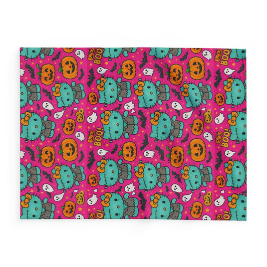 Arctic Blanket - Frankenstein Hello Kitty Halloween Pink