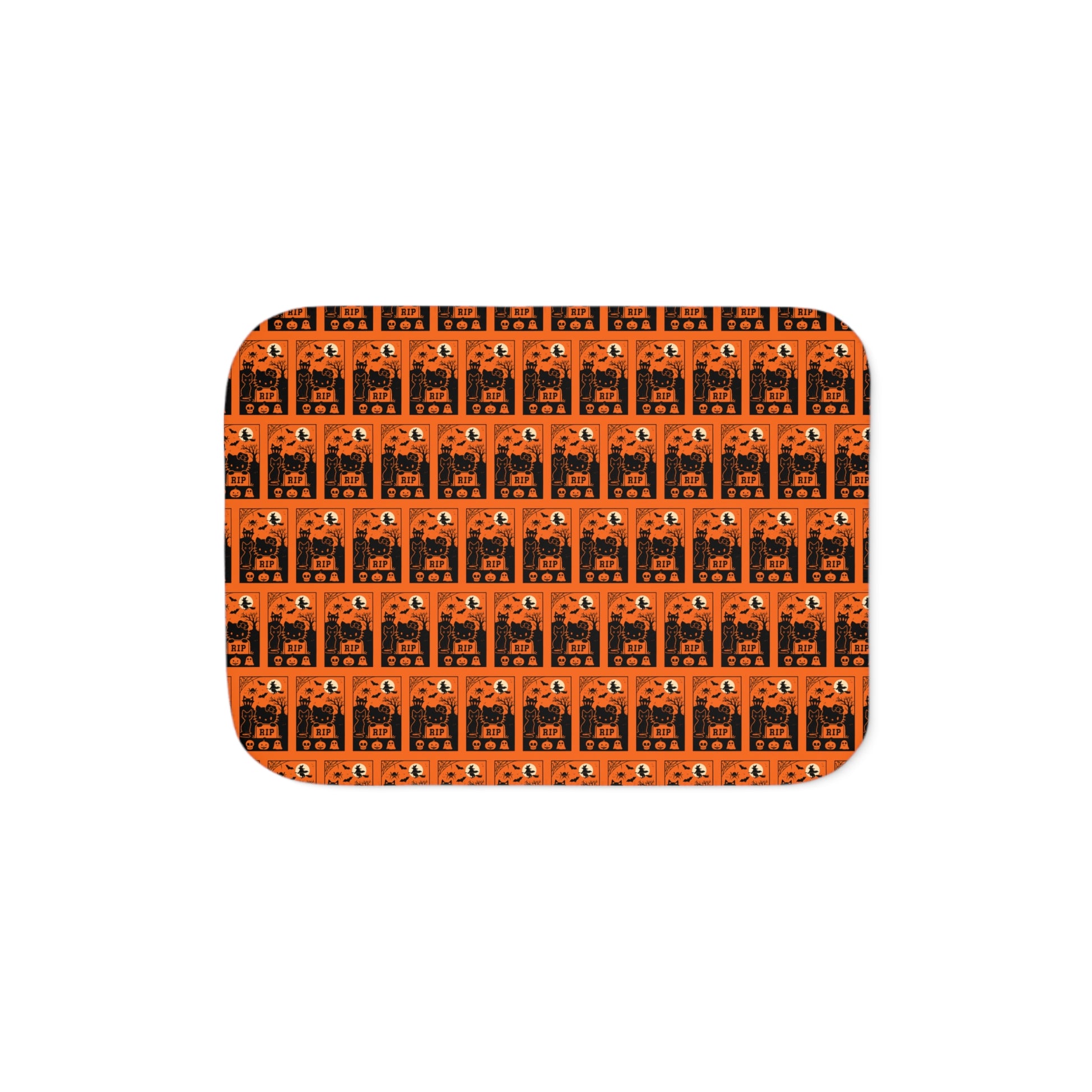 Sherpa Blanket - Black Hello Kitty Orange Blanket