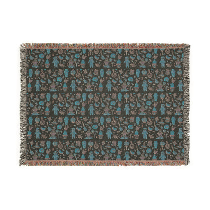 Woven Blanket - Frankenstein Hello Kitty Design