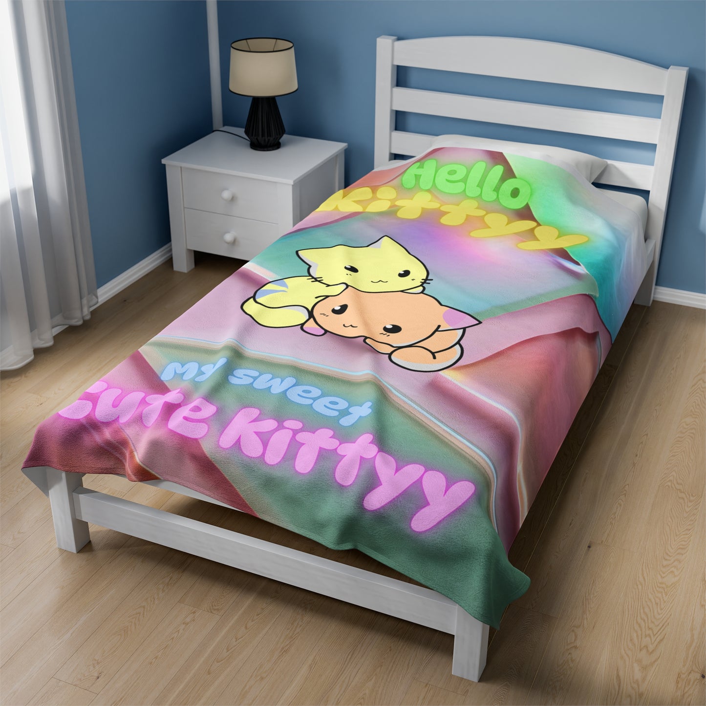 Velveteen Plush Blanket - Hello Kitty Design