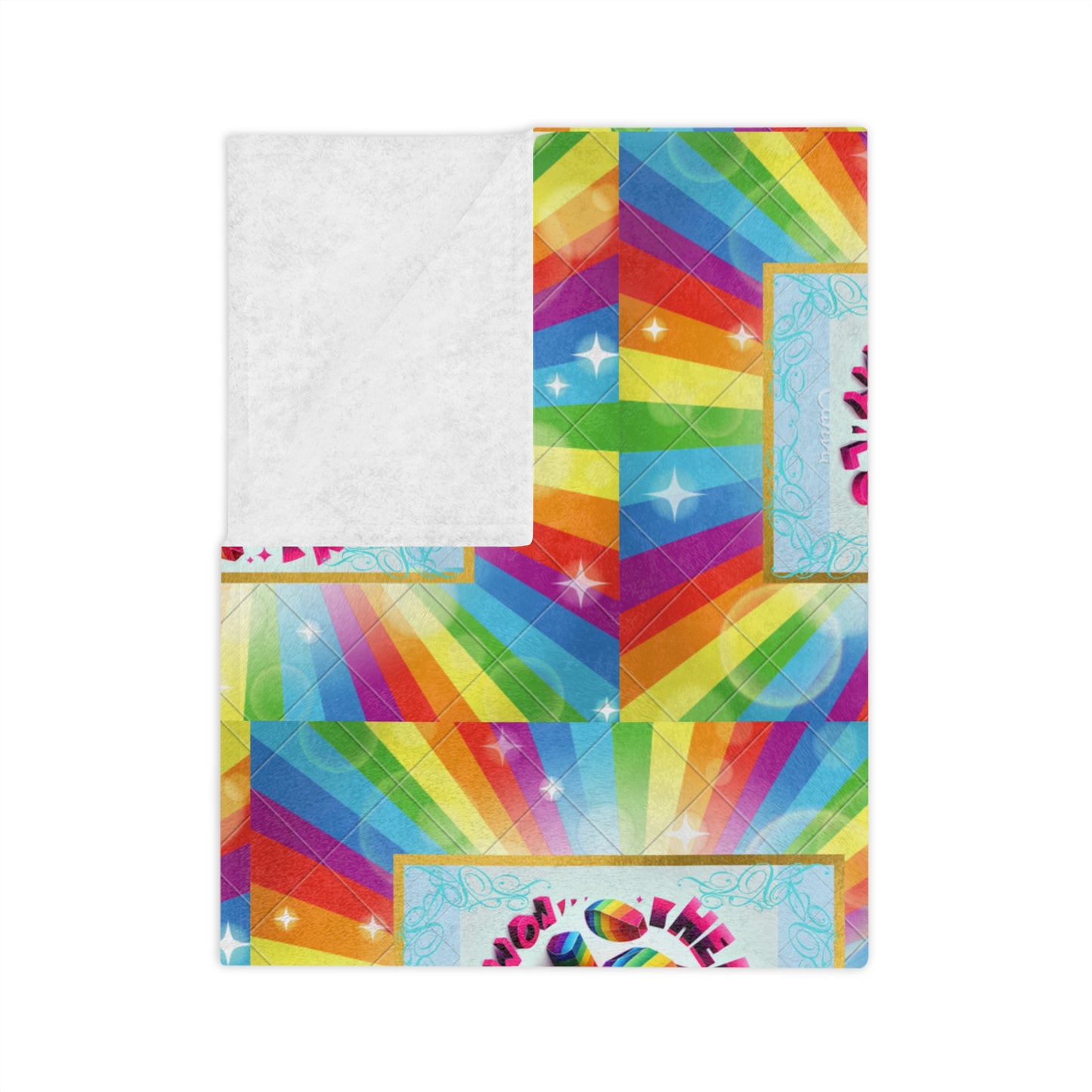 Microfiber Blanket - Hello Kitty Rainbow Design for Teens