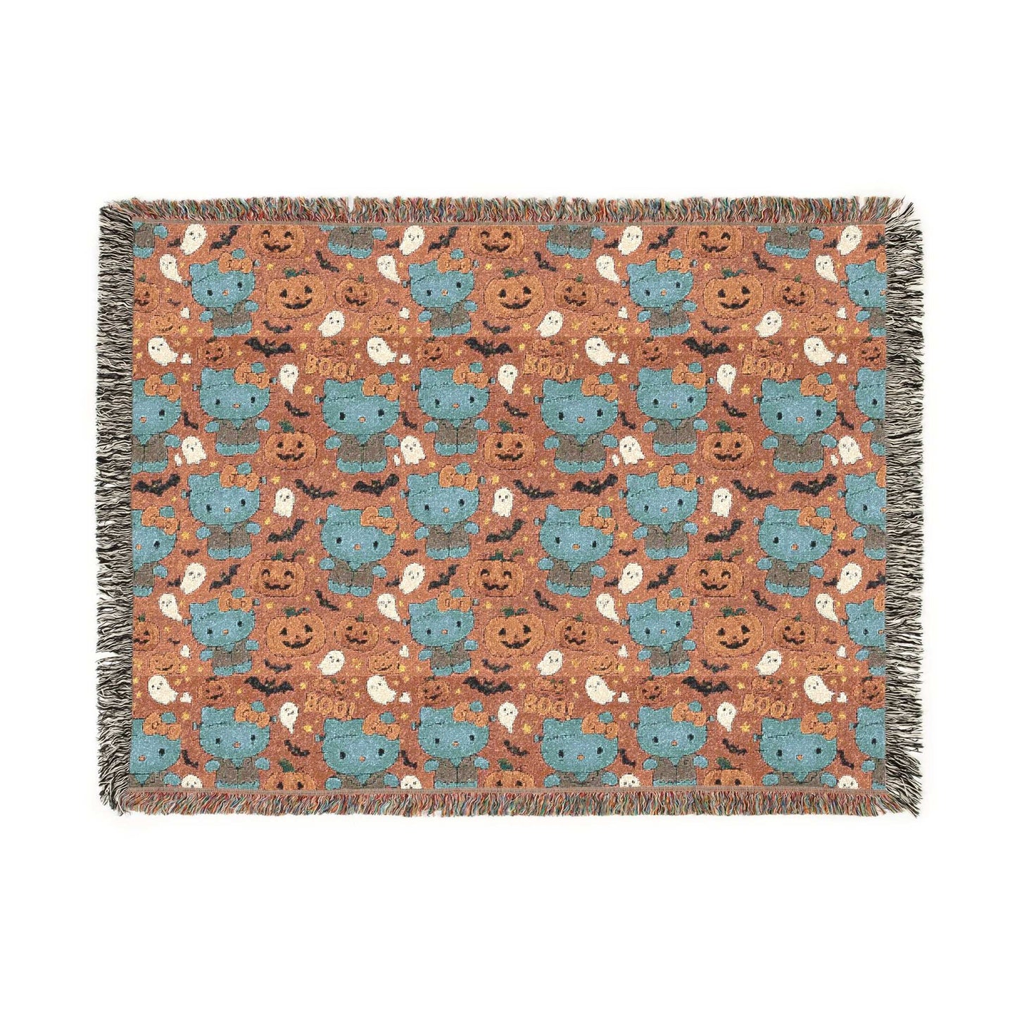 Woven Blanket - Pink Frankenstein Halloween Lovers Trending Design