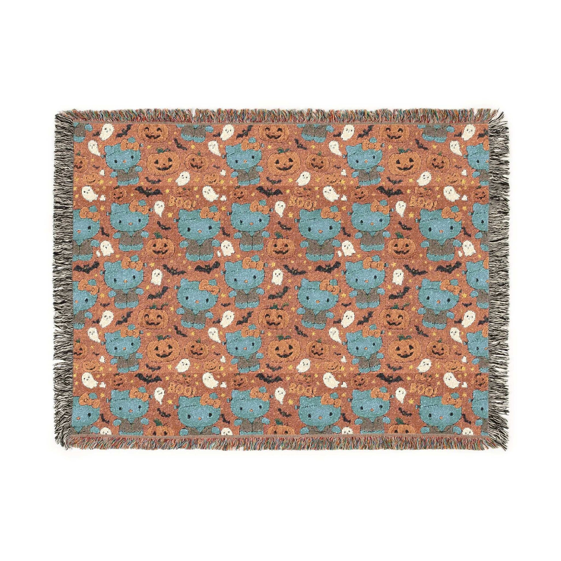 Woven Blanket - Pink Frankenstein Halloween Lovers Trending Design