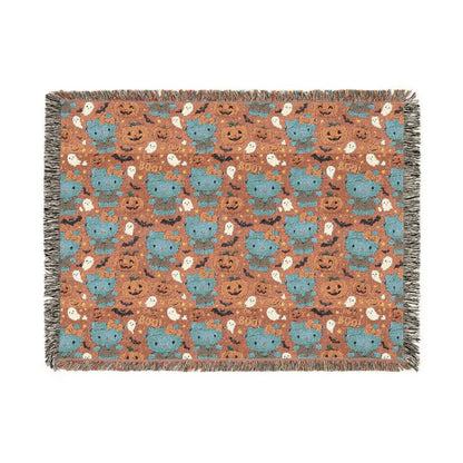 Woven Blanket - Pink Frankenstein Halloween Lovers Trending Design