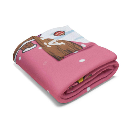 Hello Kitty Åland Christmas Fleece Blanket — Cute Holiday Tree Throw
