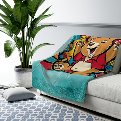 Sherpa Fleece Blanket - Winnie The Pooh Theme