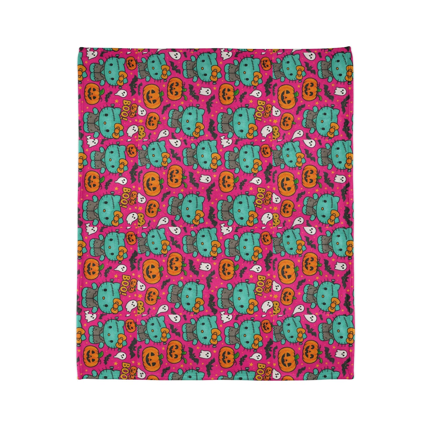 Halloween Pink Frankenstein Blanket - Hello Kittyy Blanket Store