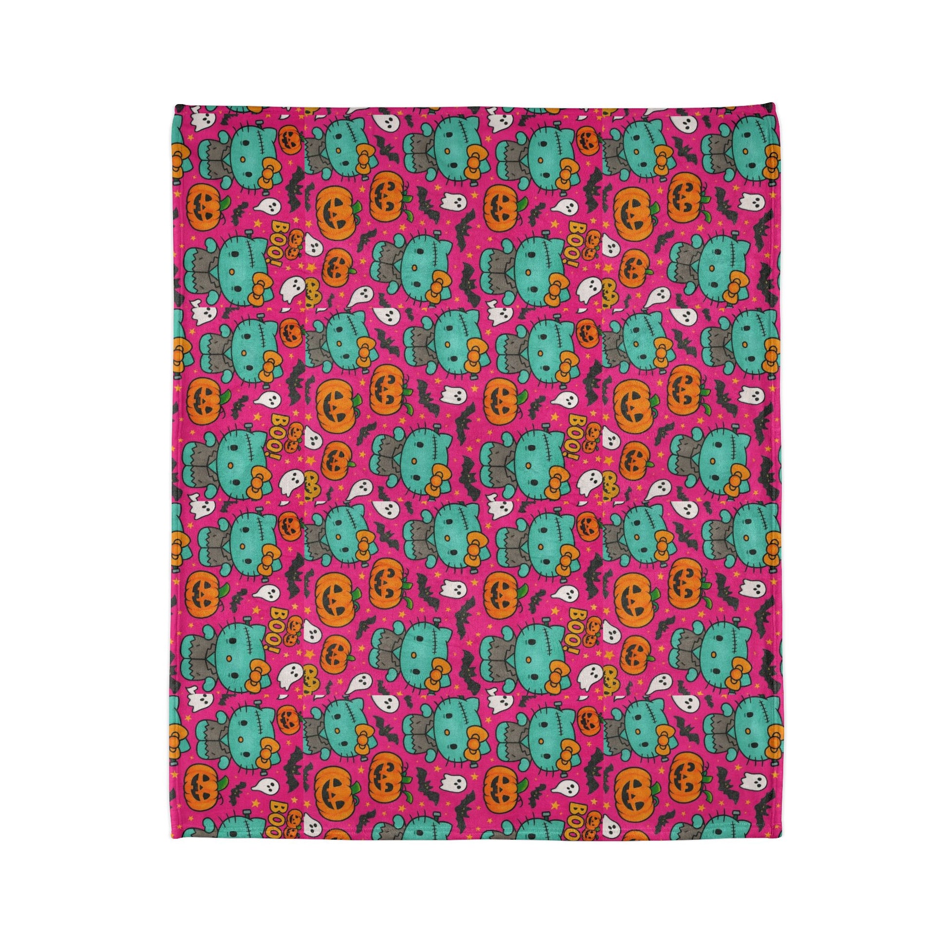 Halloween Pink Frankenstein Blanket - Hello Kittyy Blanket Store