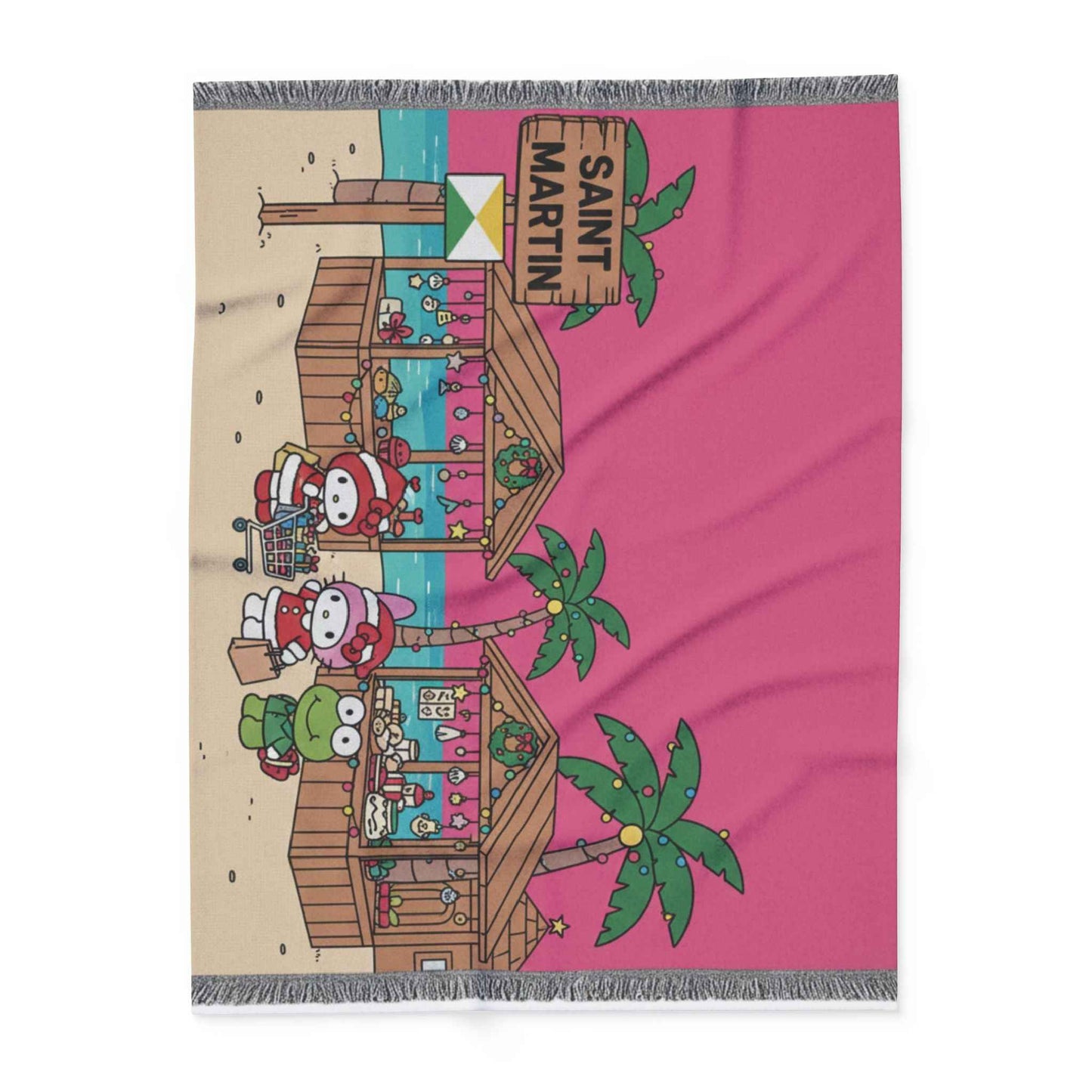 Arctic Fleece Blanket_Hello kitty christmas Saint Martin
