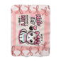 Sherpa Fleece Blanket - Cute Pink Bow Hello Kitty Design - Perfect for Girls and Baby Girls