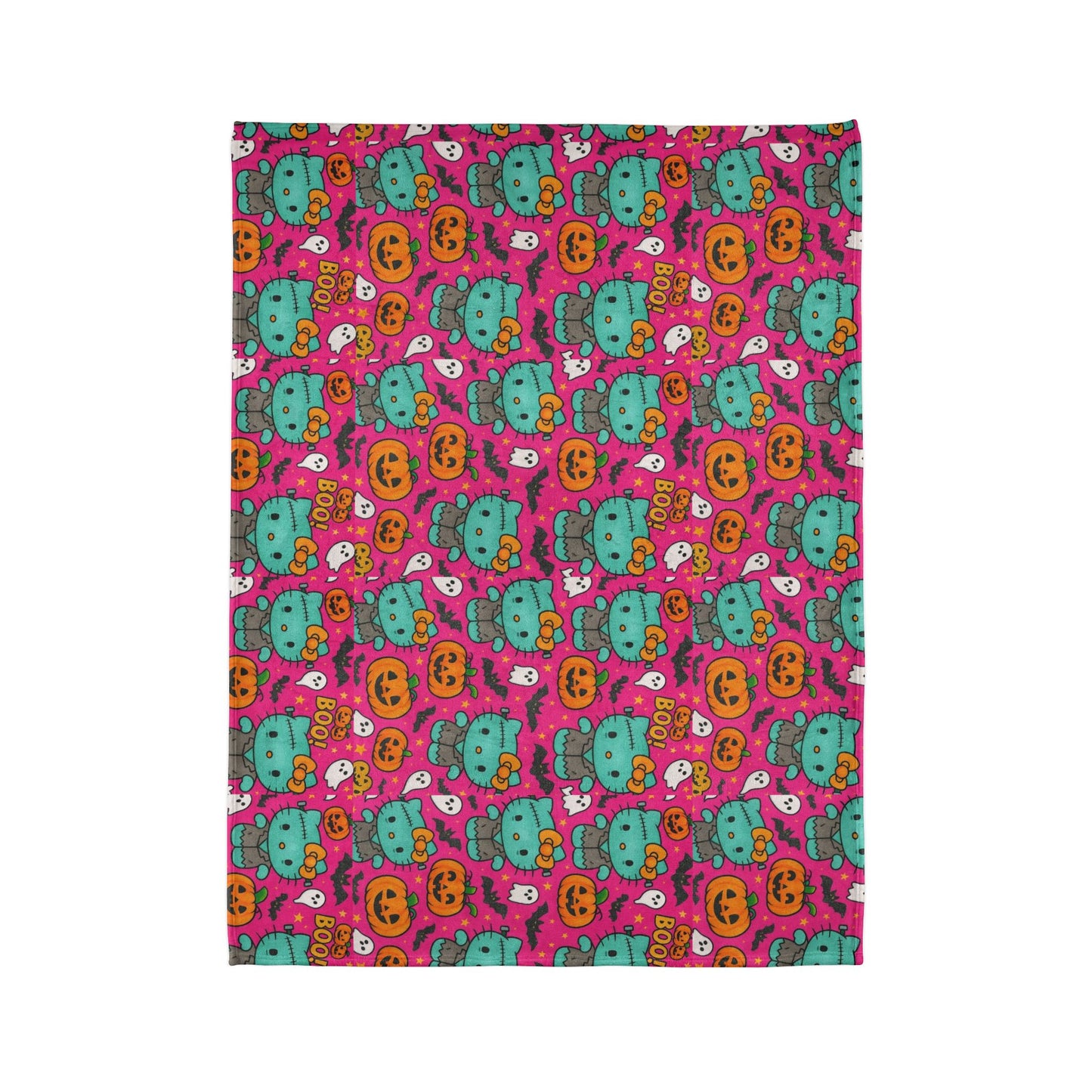 Halloween Pink Frankenstein Blanket - Hello Kittyy Blanket Store