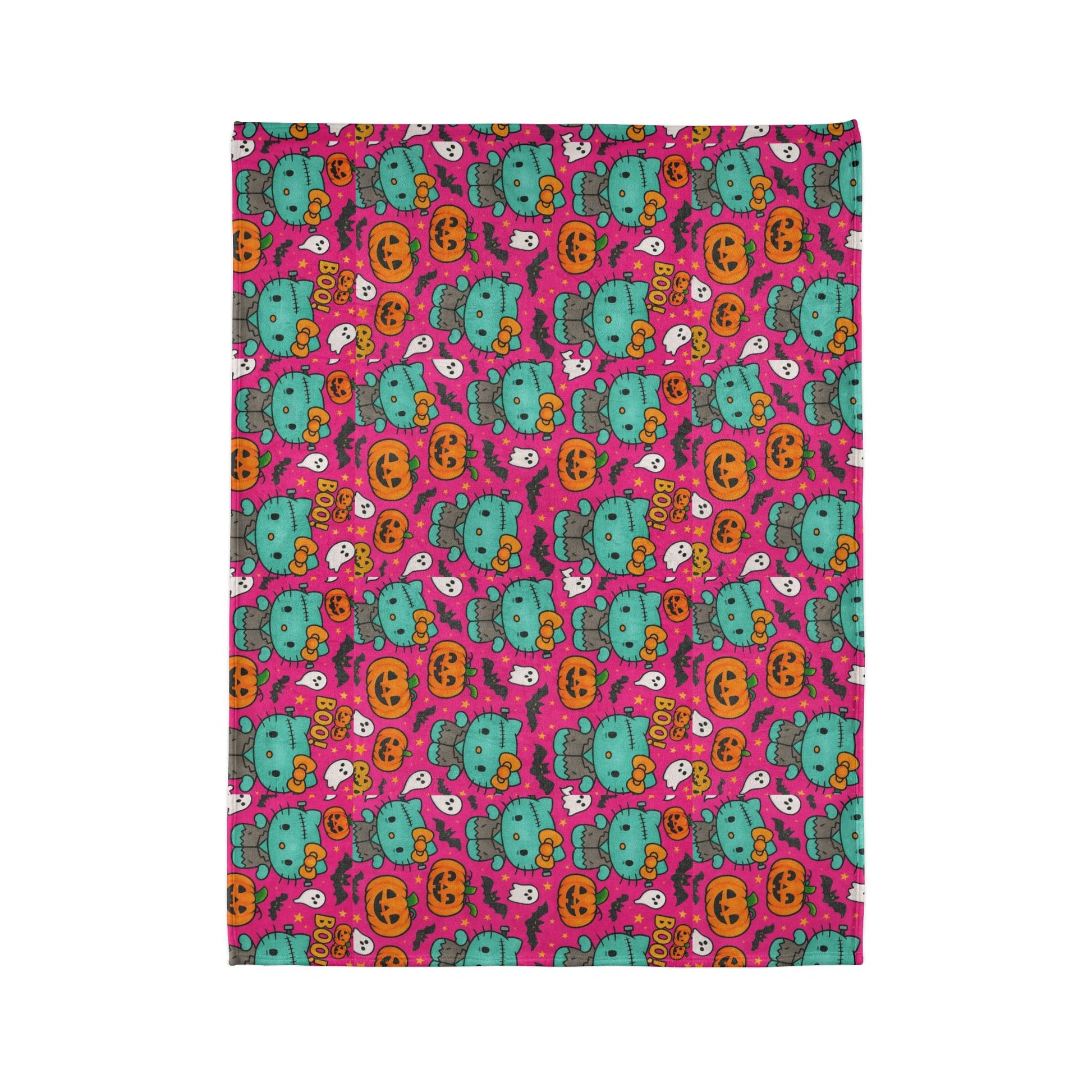 Halloween Pink Frankenstein Blanket - Hello Kittyy Blanket Store
