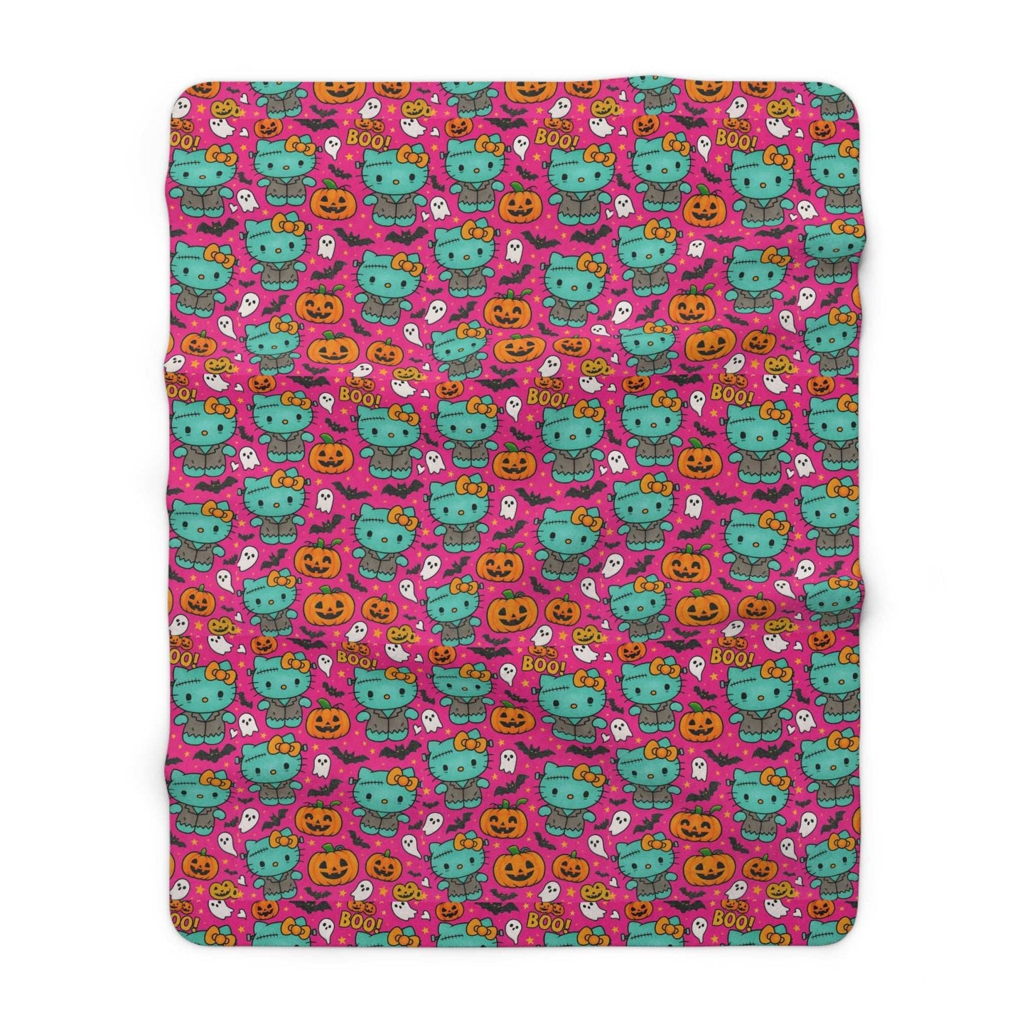 Sherpa Blanket Franken-pink Halloween