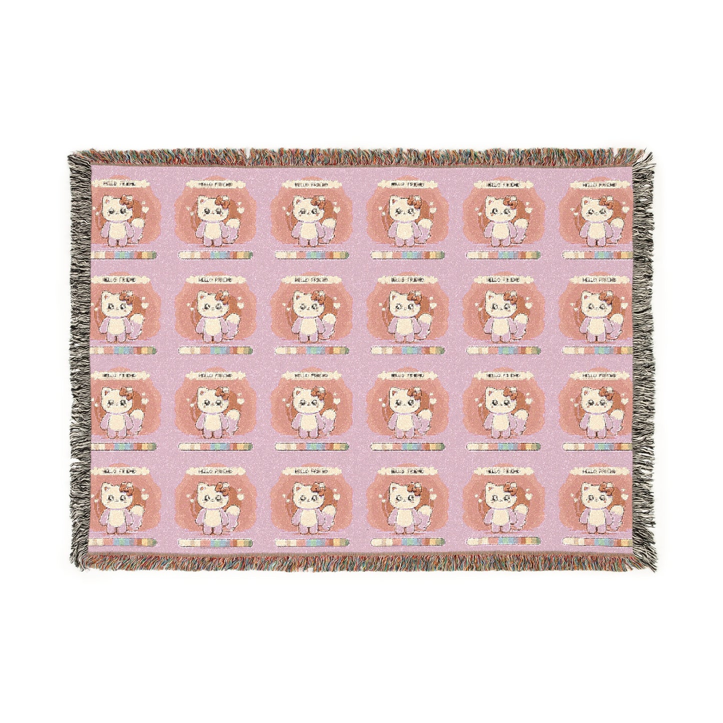 Woven Blanket - Pink Hello Kitty My Friend Kitty Blanket