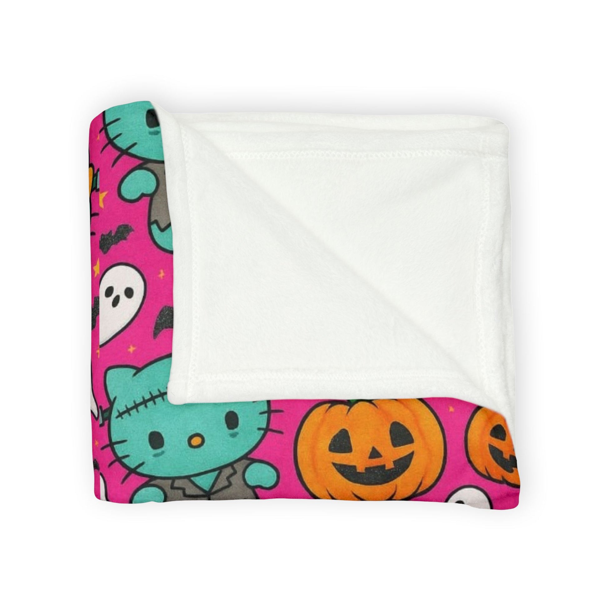 Halloween Pink Frankenstein Blanket - Hello Kittyy Blanket Store