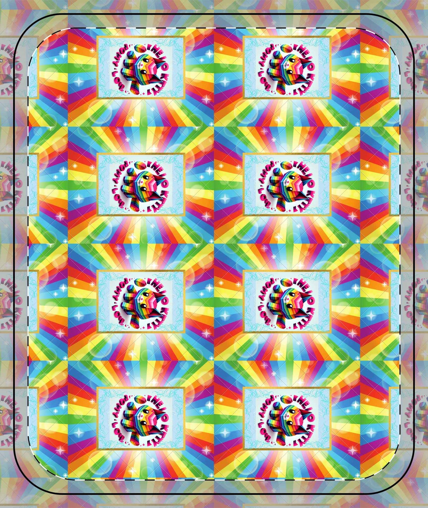 Sherpa Blanket - Hello Kitty Rainbow Cat Lover Design - Hello Kittyy Blanket Store