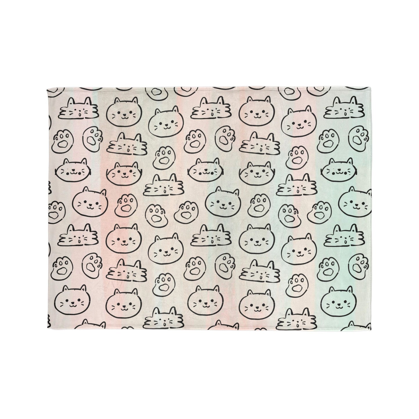 Cozy Cat-Themed and hello kitty blanket Soft Polyester Blanket - Perfect for Cat Lovers and Cozy Nights