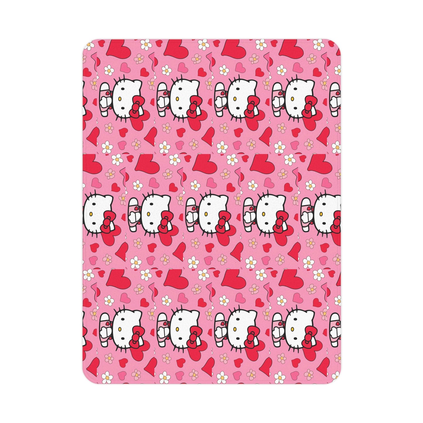 Adorable Hello Kitty Toddler Blanket - Cute Hearts Design for Cozy Comfort