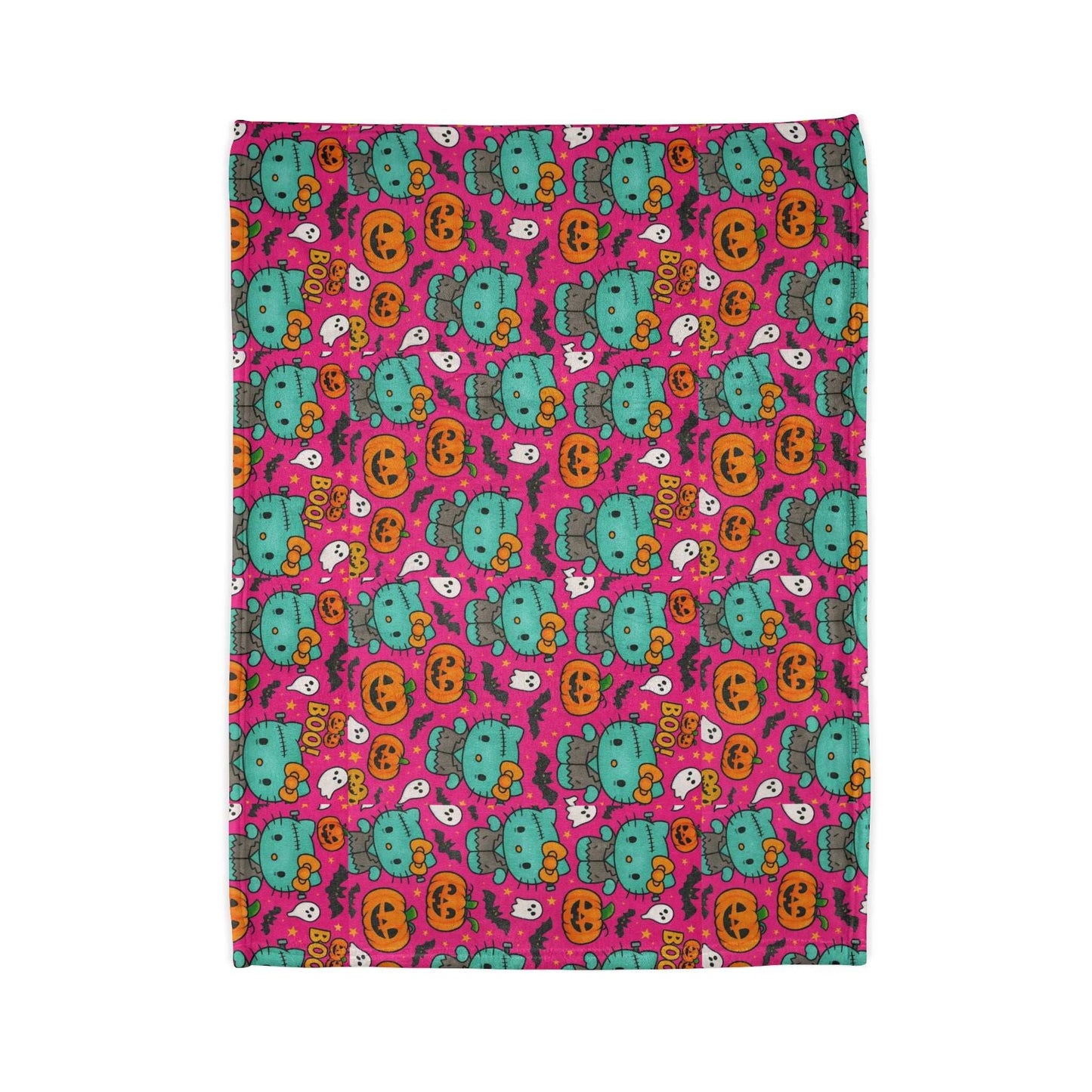 Halloween Pink Frankenstein Blanket