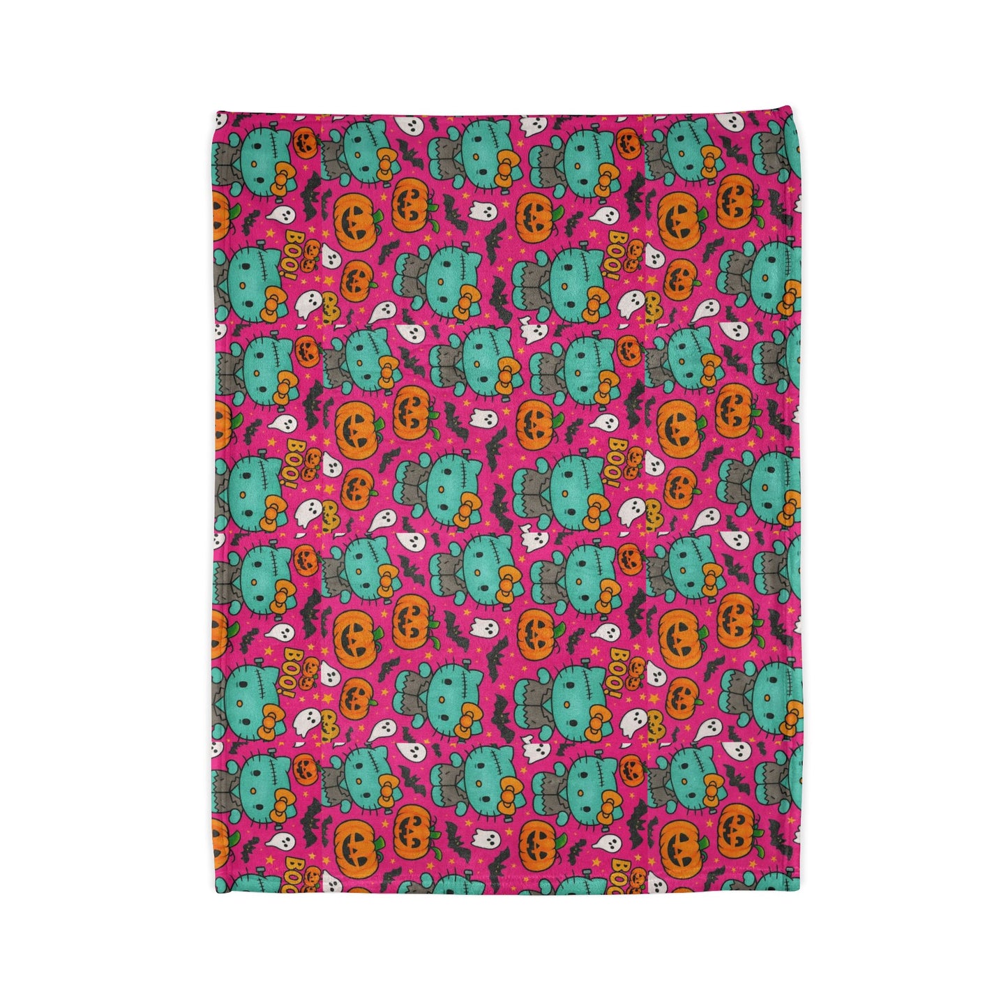 Halloween Pink Frankenstein Blanket - Hello Kittyy Blanket Store