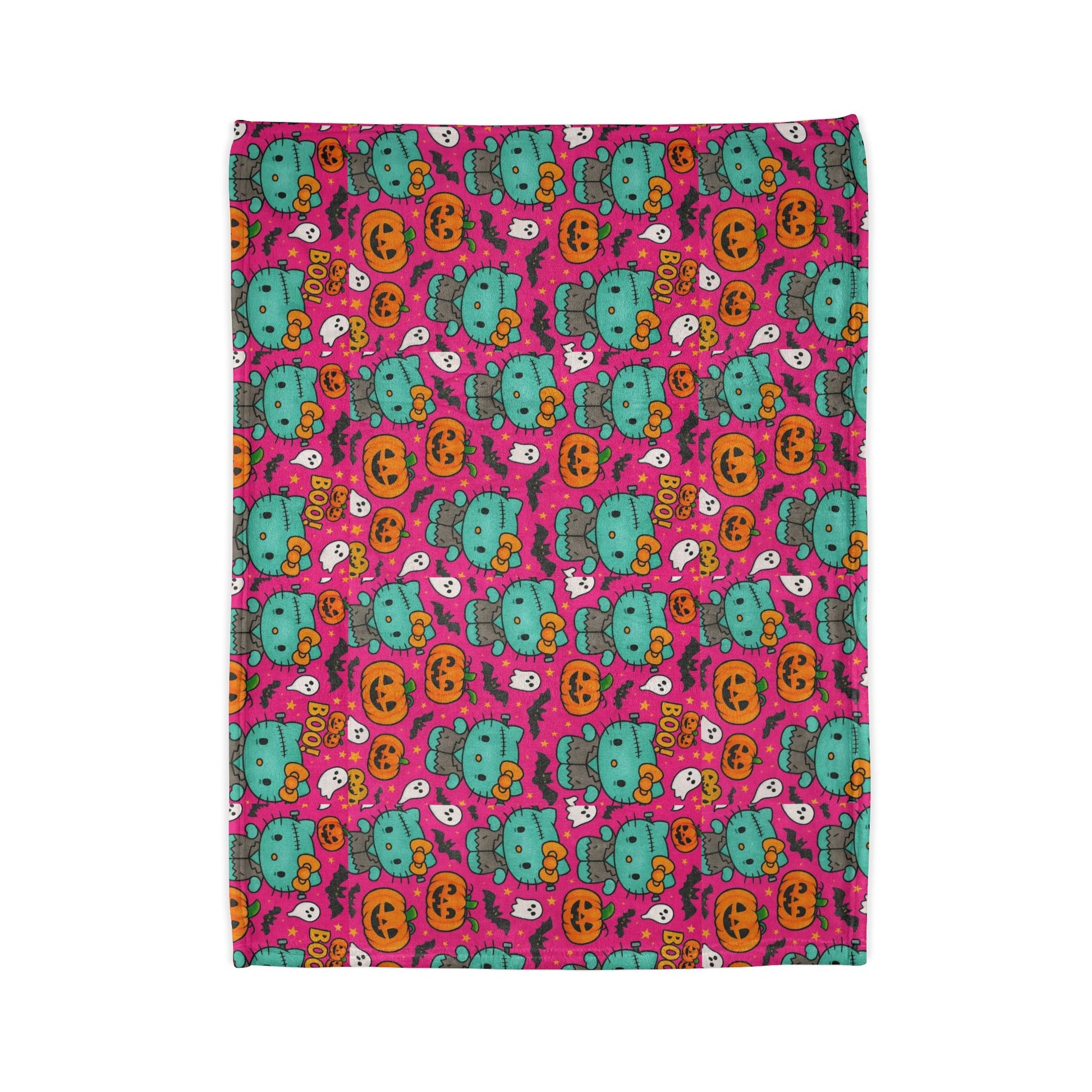 Halloween Pink Frankenstein Blanket - Hello Kittyy Blanket Store
