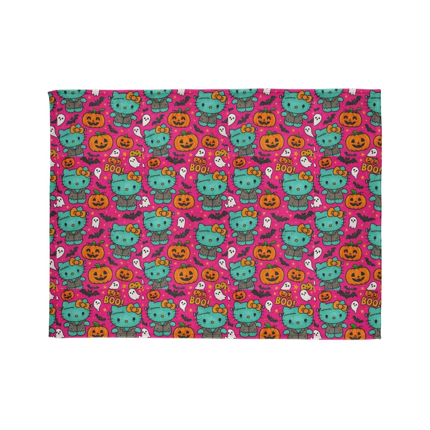 Halloween Pink Frankenstein Blanket