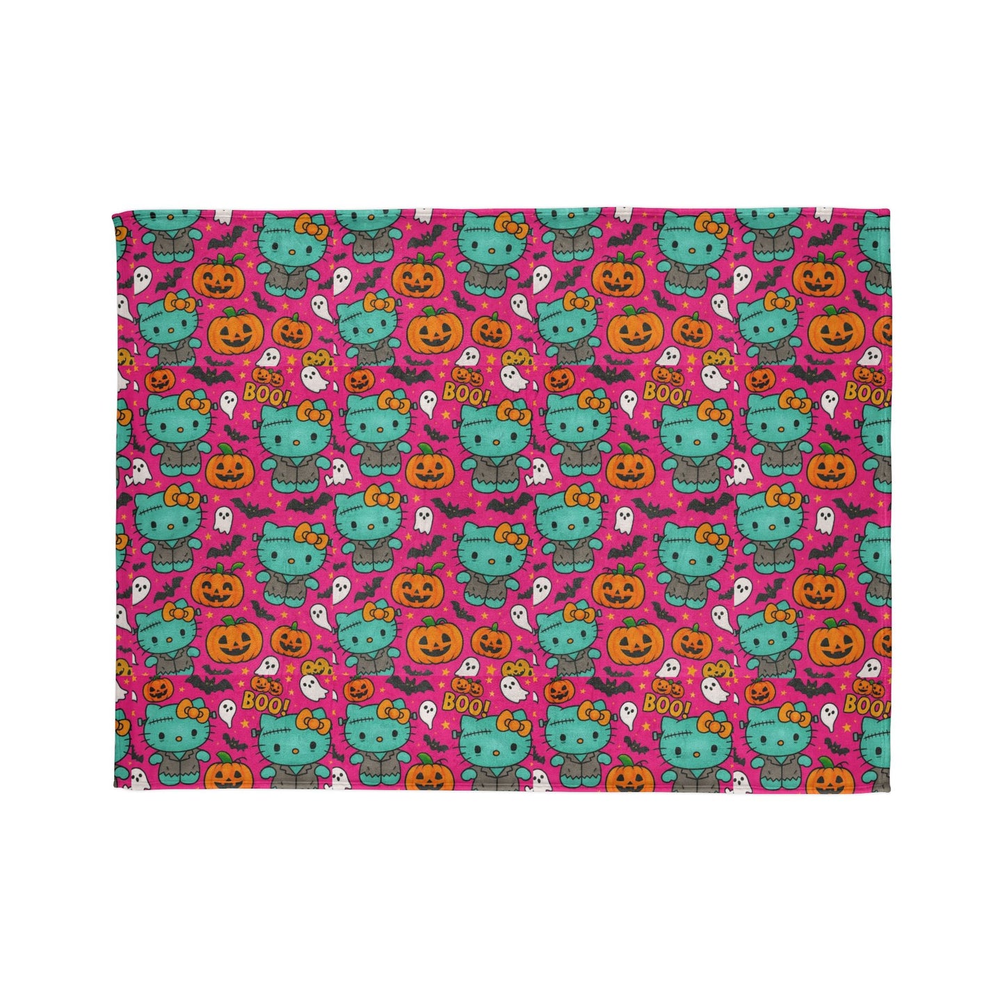 Halloween Pink Frankenstein Blanket - Hello Kittyy Blanket Store