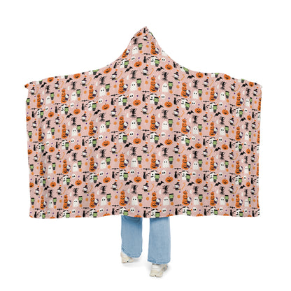 Hooded Blanket - Frankenstein Hello Kitty Halloween Design