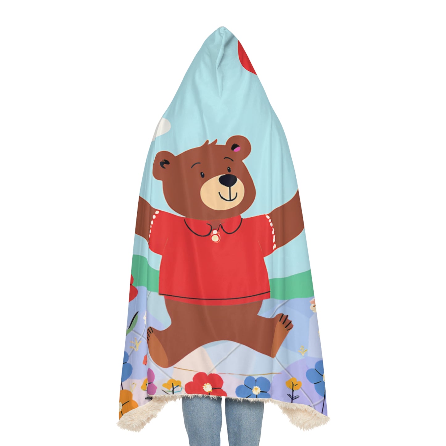 Hooded Snuggle Blanket - Winnie the Pooh Design for Girls and Teens wearable