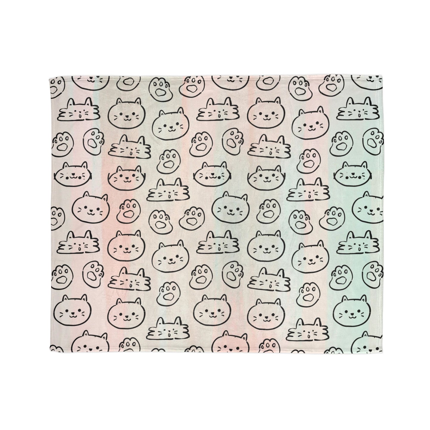 Cozy Cat-Themed and hello kitty blanket Soft Polyester Blanket - Perfect for Cat Lovers and Cozy Nights