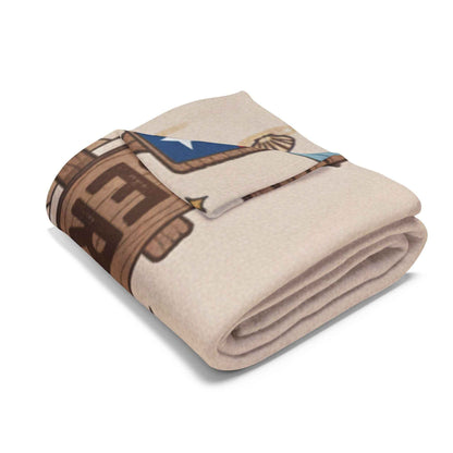 Hello Kitty Tropical Christmas Fleece Blanket — Liberia Beach Holiday Throw