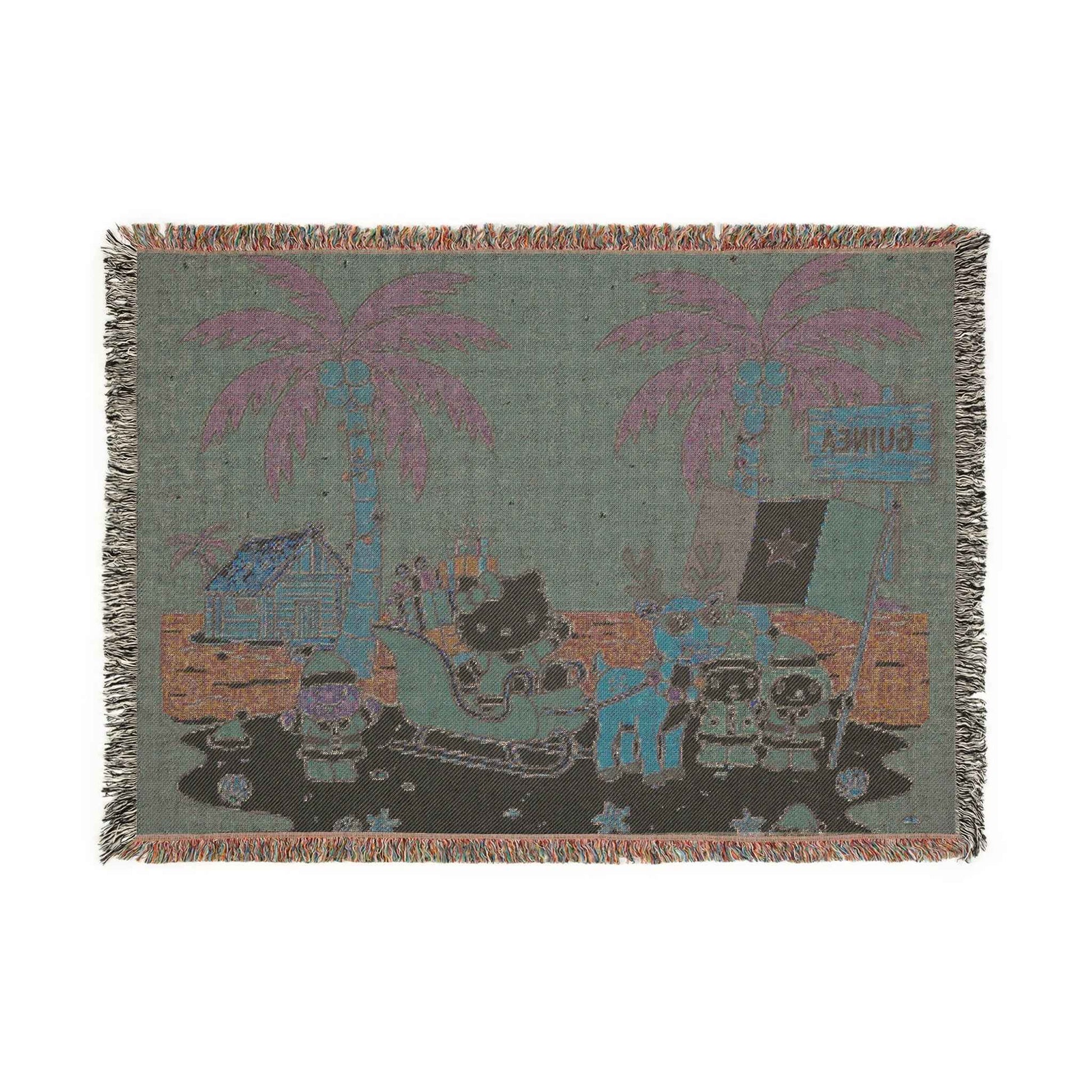 Hello Kitty Christmas Woven Blanket — Holiday Beach & Camping Throw