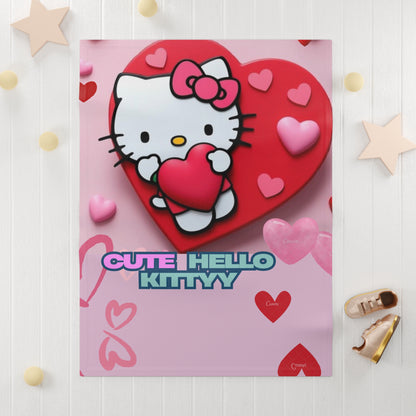 Baby Blanket Hello Kitty Valentine Hearts