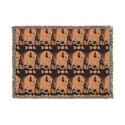 Halloween Woven Blanket - Hello Kitty Orange Blanket for Fans