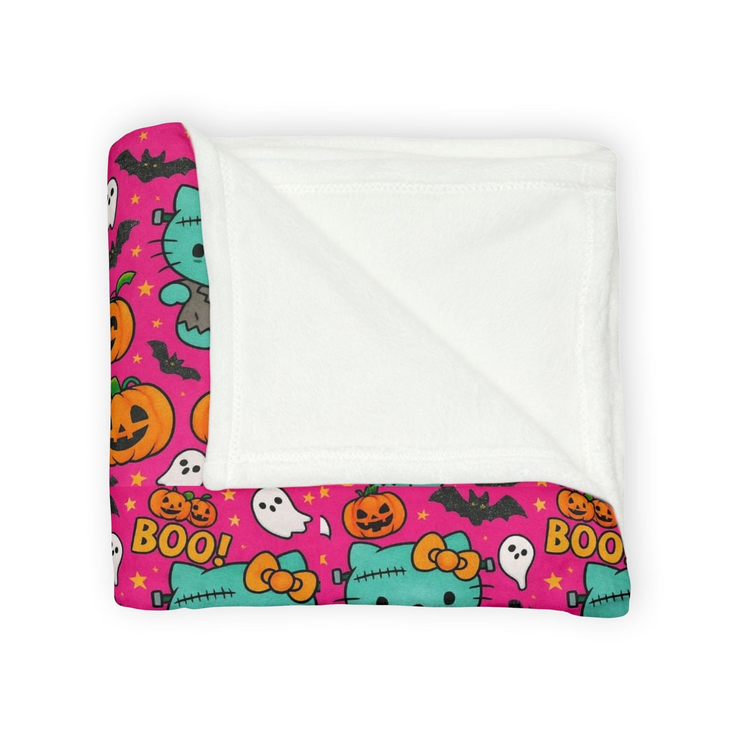 Halloween Pink Frankenstein Blanket - Hello Kittyy Blanket Store