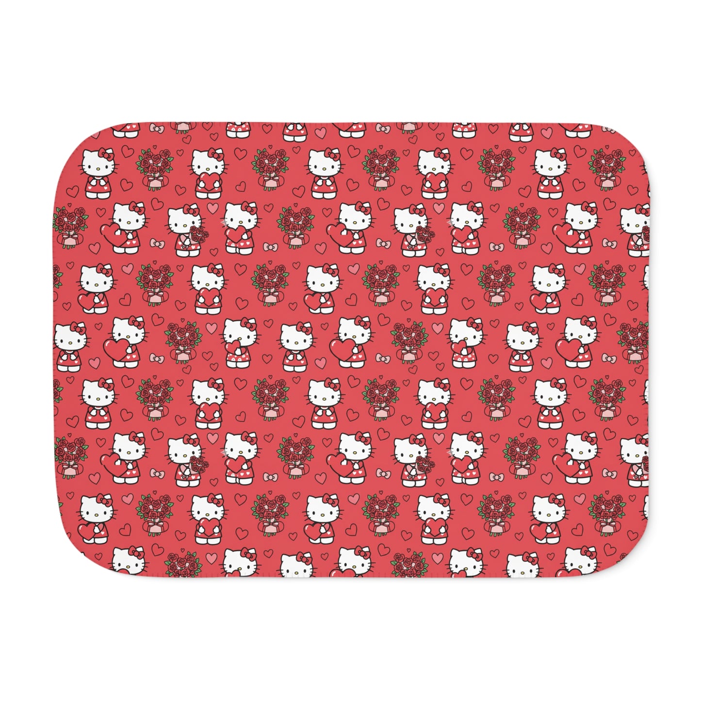 Hello Kitty Two‑Tone Sherpa Blanket — Valentine’s Day Gift for Her