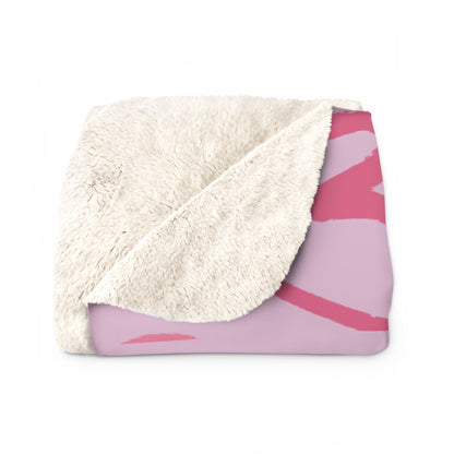 Personalized Sherpa Fleece Blanket with Hello Kitty Valentine Wish