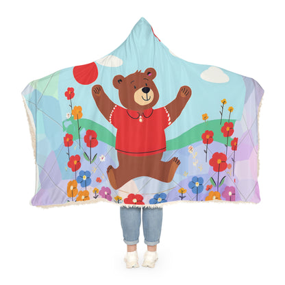 Hooded Snuggle Blanket - Winnie the Pooh Design for Girls and Teens wearable