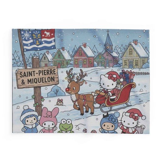 Hello Kitty christmas Saint-Pierre & Miquelon Winter Fleece Blanket