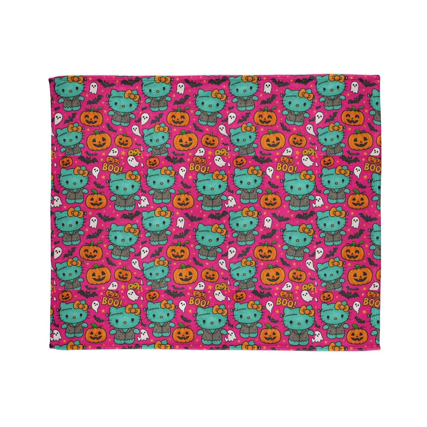 Halloween Pink Frankenstein Blanket - Hello Kittyy Blanket Store