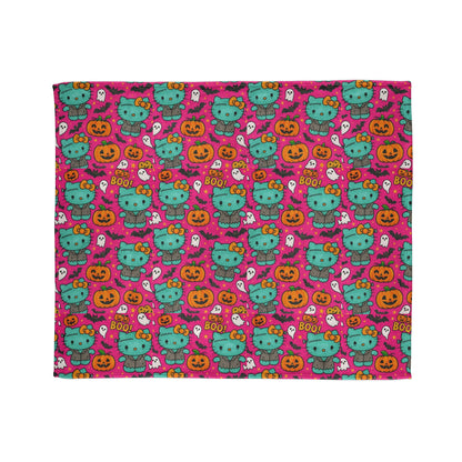 Halloween Pink Frankenstein Blanket - Hello Kittyy Blanket Store