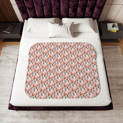 Sherpa Blanket - Soft Frankenstein Hello Kitty Light Pink Sherpa