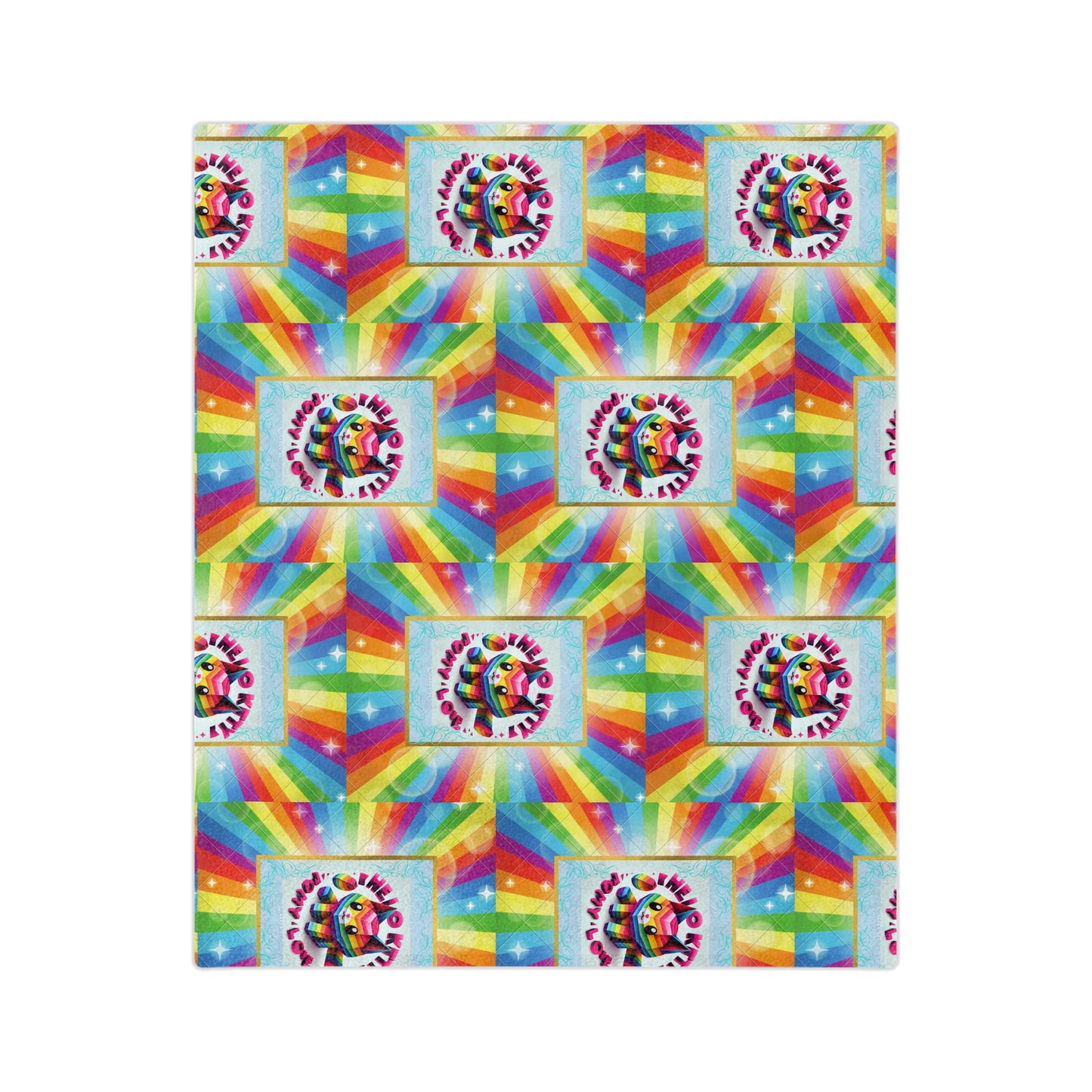 Microfiber Blanket - Hello Kitty Rainbow Design for Teens