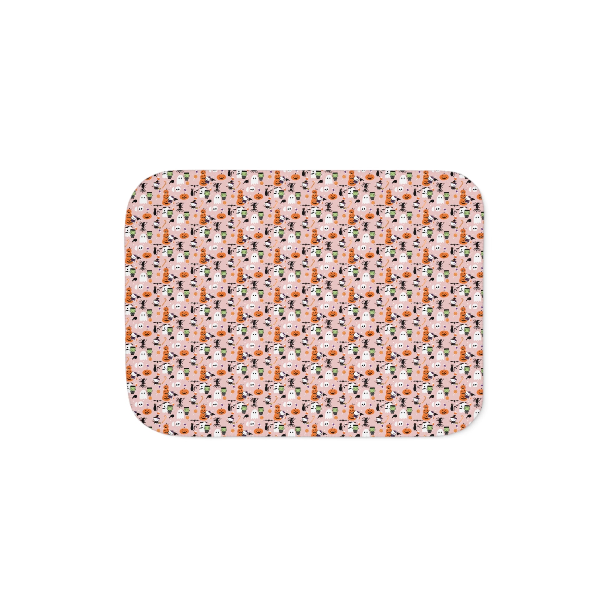 Sherpa Blanket - Soft Frankenstein Hello Kitty Light Pink Sherpa