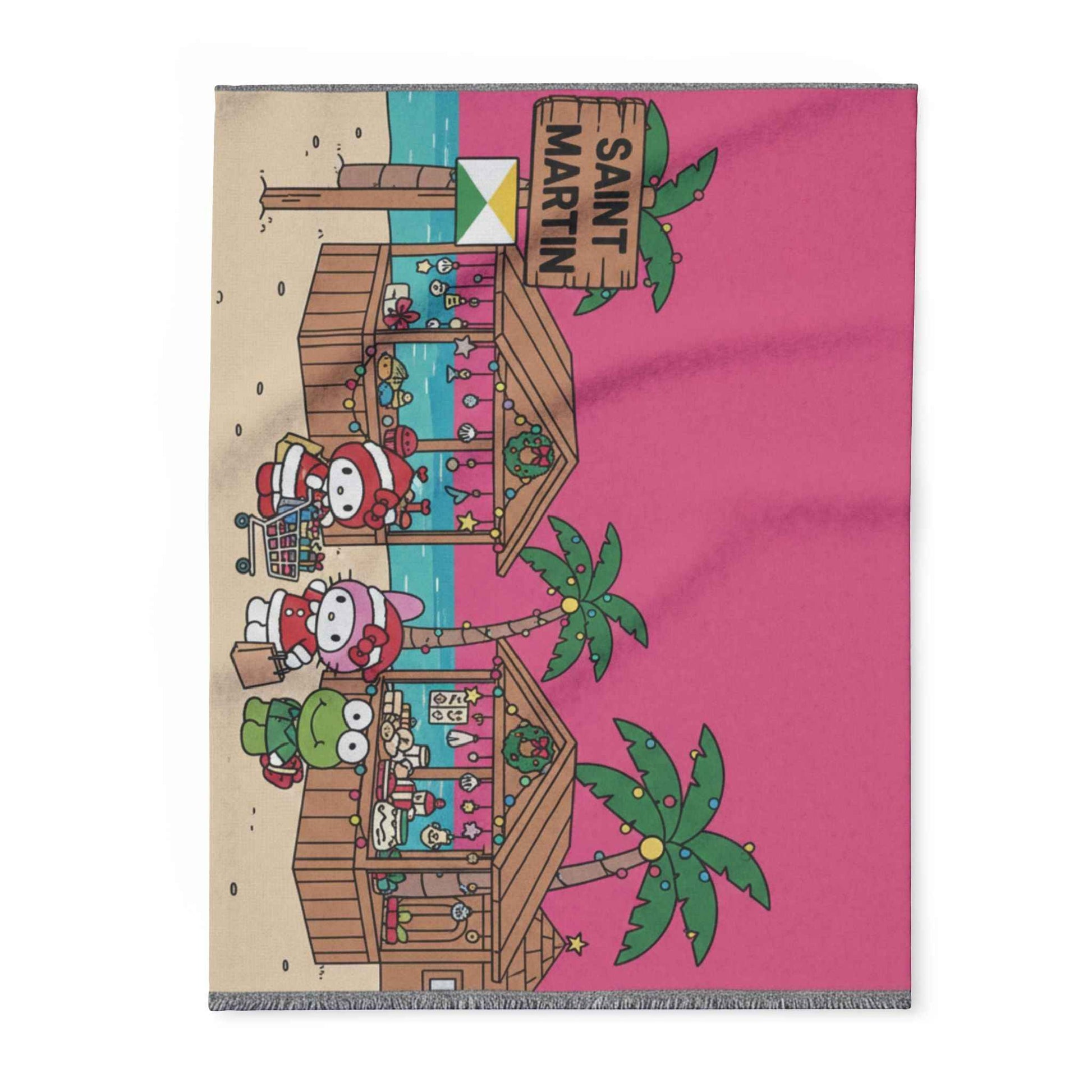 Arctic Fleece Blanket_Hello kitty christmas Saint Martin