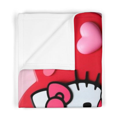 Baby Blanket Hello Kitty Valentine Hearts